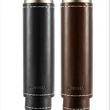 Новинка, 1 шт. кожаный чехол для сигар, Дорожный Чехол для сигар, из кедрового дерева, кожаный чехол для сигар, черный/коричневый HY1101