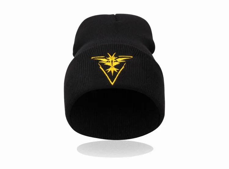 4 Высококачественная женская шапка, мужская вязаная шапка с аниме «Покемон го», простая однотонная шерстяная шапка, зимняя теплая шапка Skullies, подарок в стиле хип-хоп - Цвет: 4