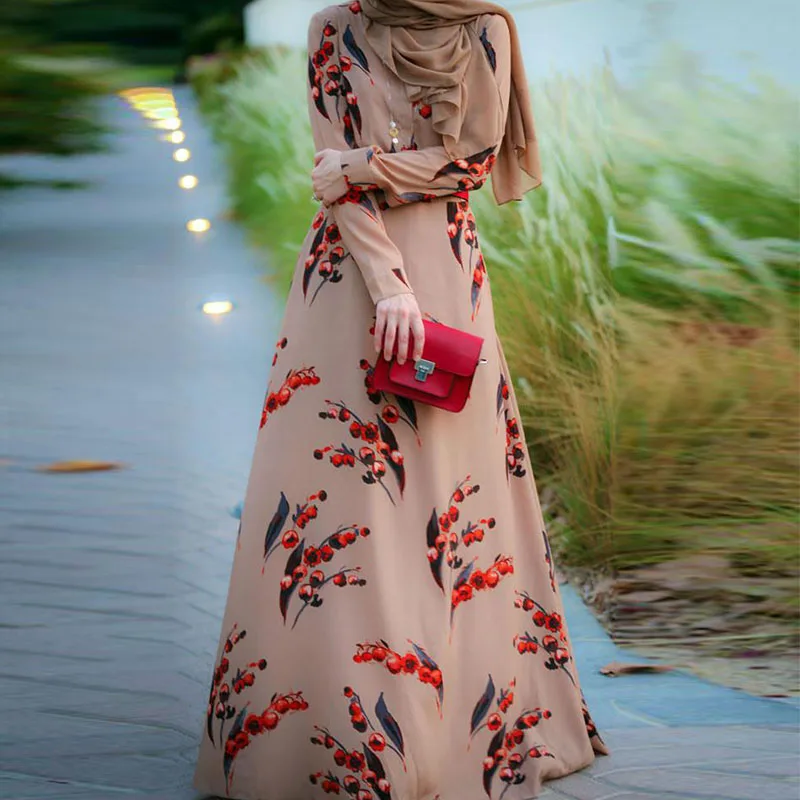 Hijab Clothes Summer Dress Hijab Women Gift M Long Dress 2XL islamic Fashion Patterned Fashion Dress Evening Dress Women's Dress