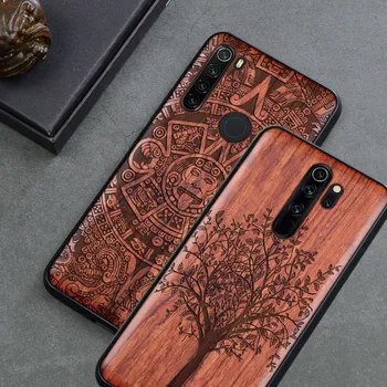 

For Xiaomi Redmi note 8 pro Case Slim Wood Back Cover TPU Bumper Case On Xiaomi redmi note 8 Pro Xiomi redmi note 8 Phone Cases