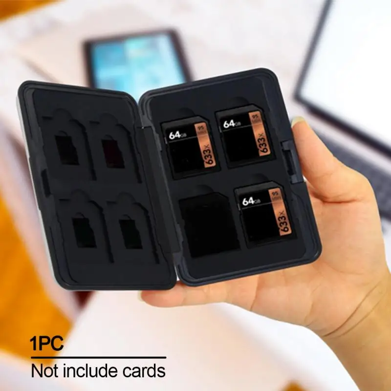 

Aluminium 110*20*75mm 8 Slots SM Card Storage Box Waterproof TF Memory Card Storage Case With Organizer Holder