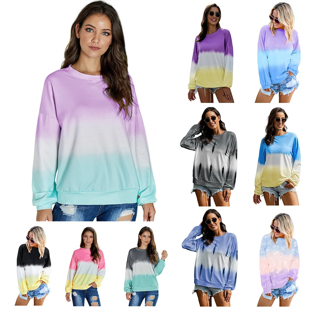 

Women's autumn new style sweater round neck long sleeve loose versatile top 252310