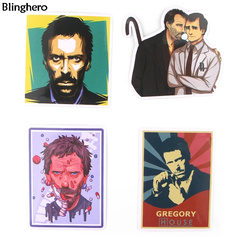 Blinghero дом M.D наклейки 17 шт./компл. прохладный Доктор наклейки не волчанки Скрапбукинг наклейки Чемодан ноутбука наклейки DecalsBH0454
