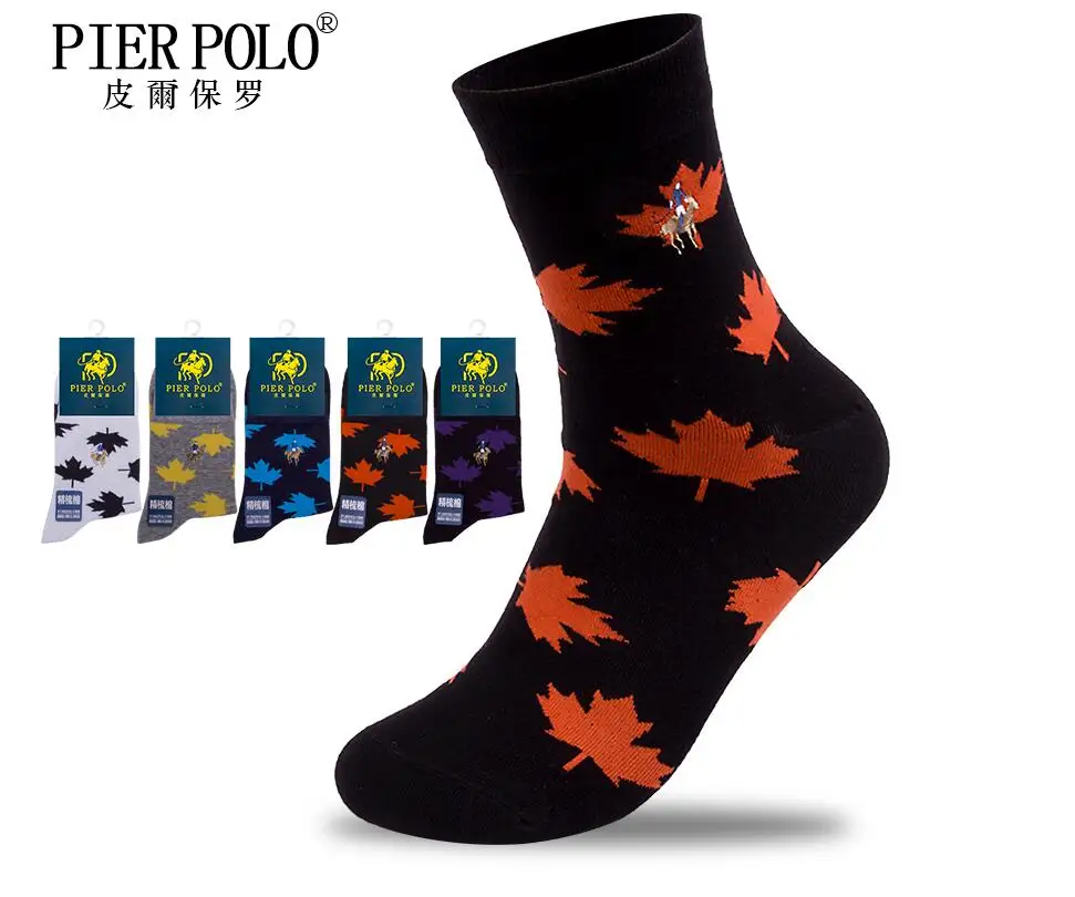 Новые модные носки 5 парт/лот Брендовые мужские Pier Polo счастливые деловые