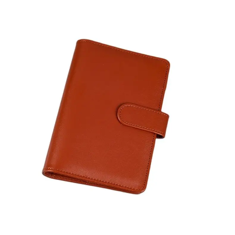 Vibrant Macaron Color Leather 6-Ring Binder Notebook Cover