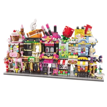 

389pcs/set Kids DIY Building Blocks City Colorful Street View Series Blocks Compatible LegoINGlys Bricks Children Girl Toys Gift