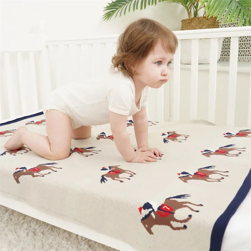 Детское одеяло s для новорожденных, Хлопковое трикотажное детское одеяло с рисунком единорога, детское постельное белье, одеяло для коляски, детское Пеленальное Одеяло