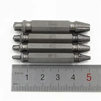 

K-STAR 4Pcs Screw Bolt Remover Drill Bits Guide Set Double Ended Damaged Screw Extractor Set