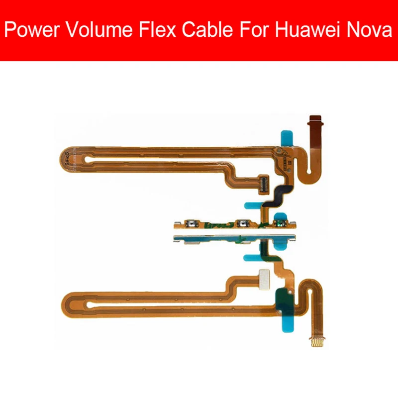 Nova Объем и Гибкий Силовой кабель для Huawei NOVA 2 2i 2 плюс 2S 3 3e 3i 4 4e 5i 5Pro Lite громкости кнопка включения питания гибкий ленточный кабель - Цвет: Nova