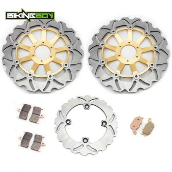 

BIKINGBOY Front Rear Brake Discs Disks Rotors Pads For Honda CBR 900 RR 94 95 96 97 VTR 1000 F 97 98 99 00 01 02 03 04 05 06