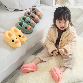 

Children Slippers Warm Baby Shoes Boys Girls Cartoon Soft-soled Home Shoes Kids Winter Slippers New