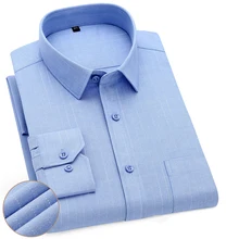 Cardigan à boutonnage simple pour homme, chemise en coton à carreaux, décontractée, avec poches sur la poitrine, à manches longues, nouvelle collection, 2021, S 4XL