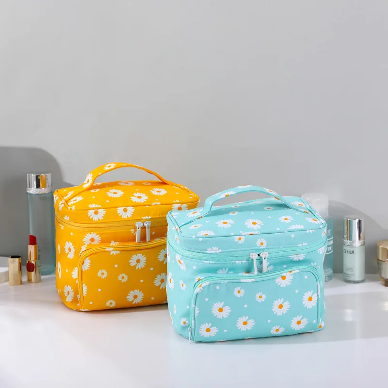 Trousse De Toilette Femme étanche Cuir Synthétique - Sac à Cosmétiques 21.5x14.5x6.5 Cm, Motifs Animaux