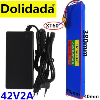 

36V 10S4P 72Ah 600W High power capacity 18650 lithium battery pack ebike electric car bicycle motor scooter 20A BMS+charger