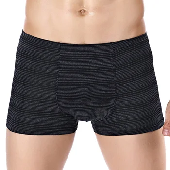 

Men's Underwear Underpants Striped Briefs Ice Silk For Male Thin Breathable