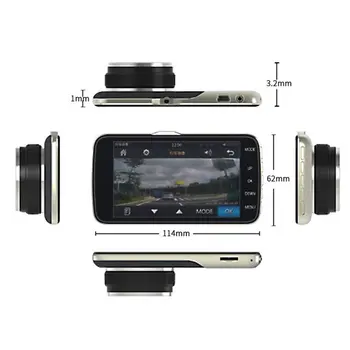 

4 Inch large screen driving recorder night vision wide angle double lens