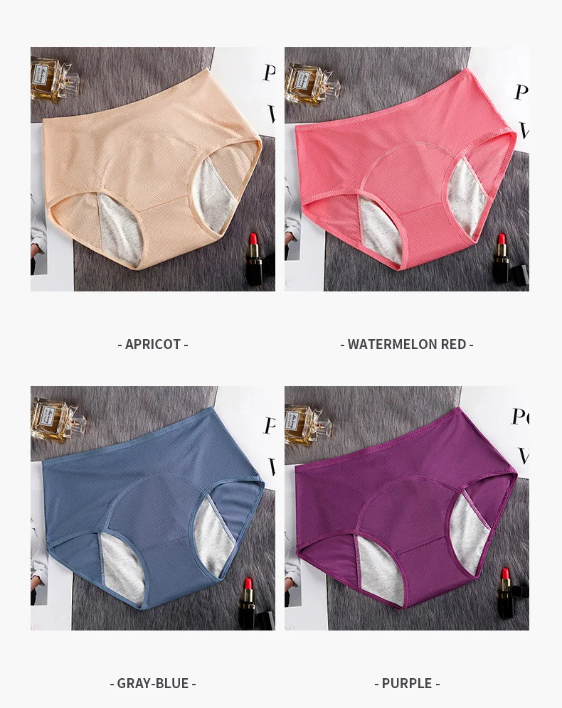 Prueba de fugas periodo Менструальный bragas ropa interior de mujeres pantalones fisiológicos pantalones de algodón de la salud sin