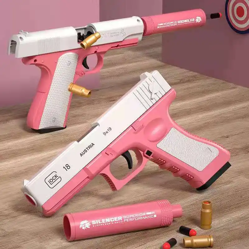 M1911 Glock Pistol Toys Gun Ejection Handgun Toy Soft Bullets Airsoft