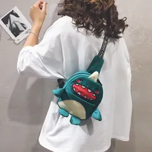 JIULIN Корейский детский Забавный монстр Холщовая Сумка японская мягкая девушка Harajuku прекрасная сумка на одно плечо Студенческая девушка сумка