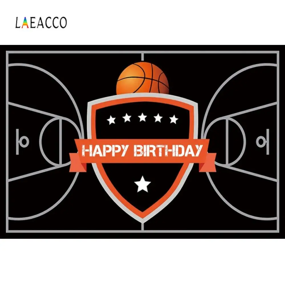 Laeacco Joyeux Anniversaire Terrain De Basket Fond Basket Amant Celebration Photographie Personnalisable Toile De Fond Photo Studio Aliexpress