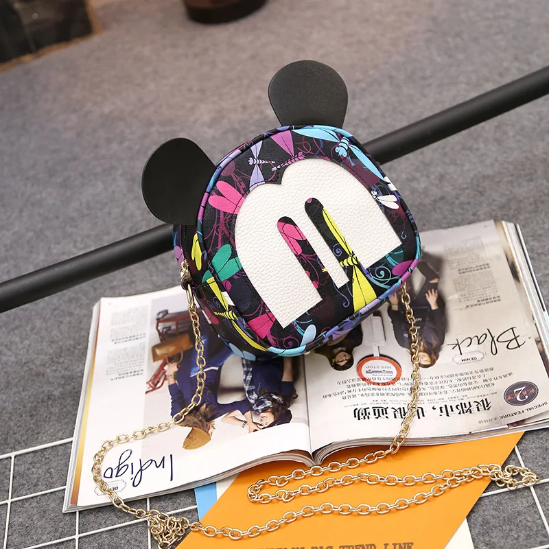 

Big Ears Mickey Small round Bag 2017 New Style Korean-style Versatile Chain Bag Shoulder Cross-body Phone Coin Purse