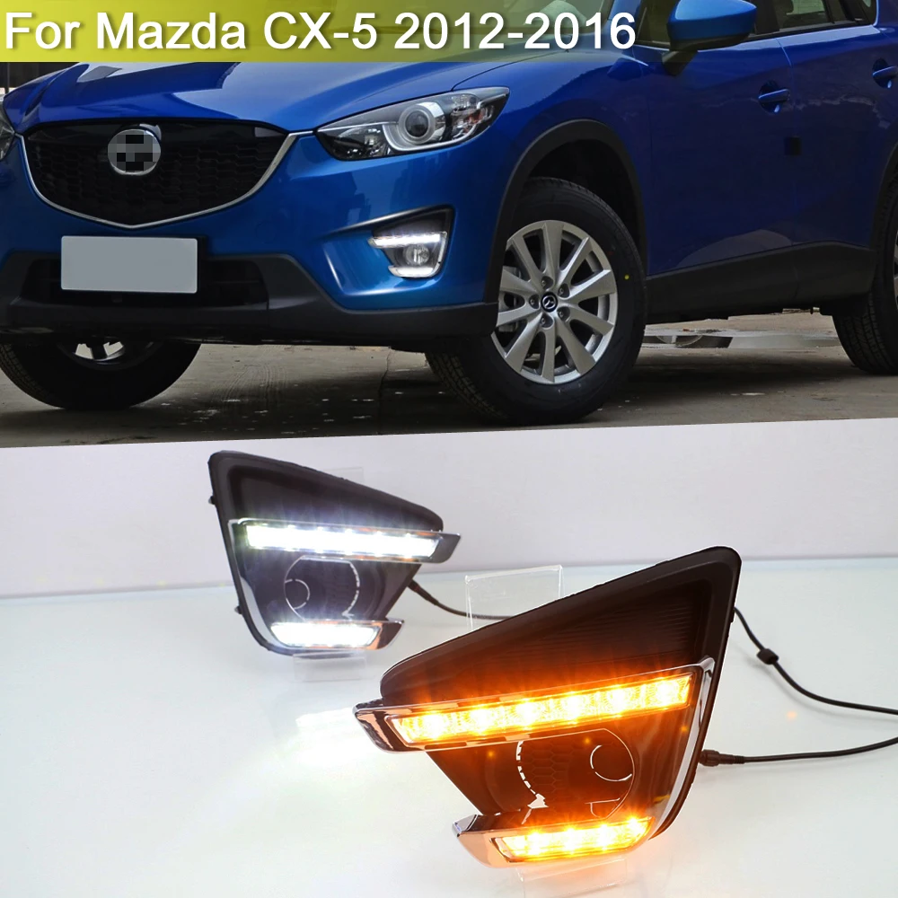 

Противотуманная лампа 2 в 1 для переднего бампера, дневные ходовые огни, дневные ходовые огни, светильник тели поворота для Mazda CX-5 CX5 2012 2013 2014 2015 2016