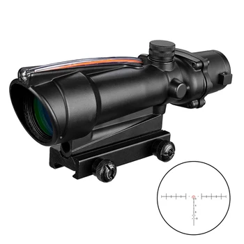 

Hunting Sight 3.5X35 ACOG Real Fiber Scope Red Green Horseshoe Reticle Tactical Optical Sights for cal .223 .308