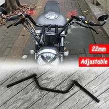 Универсальный вращающийся регулируемый руль для мотоцикла 7/8 ''22 мм, зажим, рукоятка, трубки для Harley, для Yamaha, для Honda