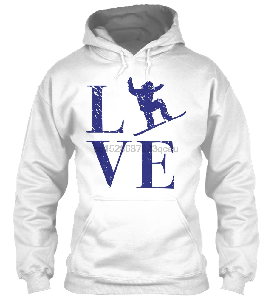 Мужская толстовка с длинным рукавом с надписью Love snowboarding женская уличная одежда