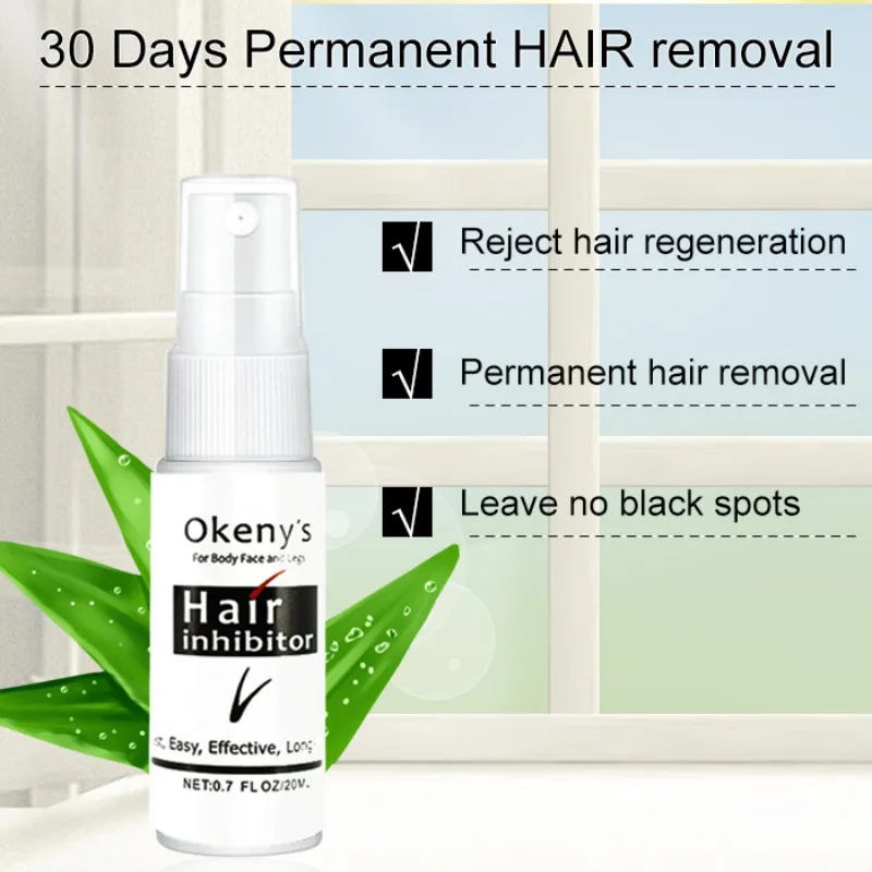 Органический травяной Перманентный ингибитор роста волос восстанавливающий, увлажняющий Гладкий удаление волос на теле спрей для личной