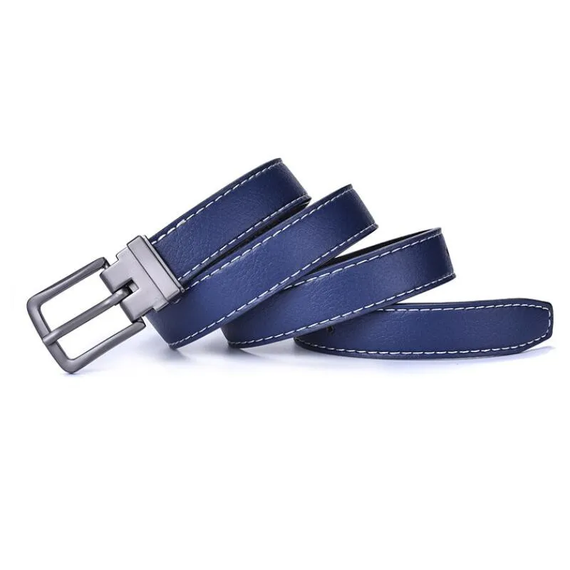 New Style Fashion Children Leather Belts Design Alloy Pin Buckle Boys Girls Kid Casual Waistband Jeans Adjustable Men's Belt 6