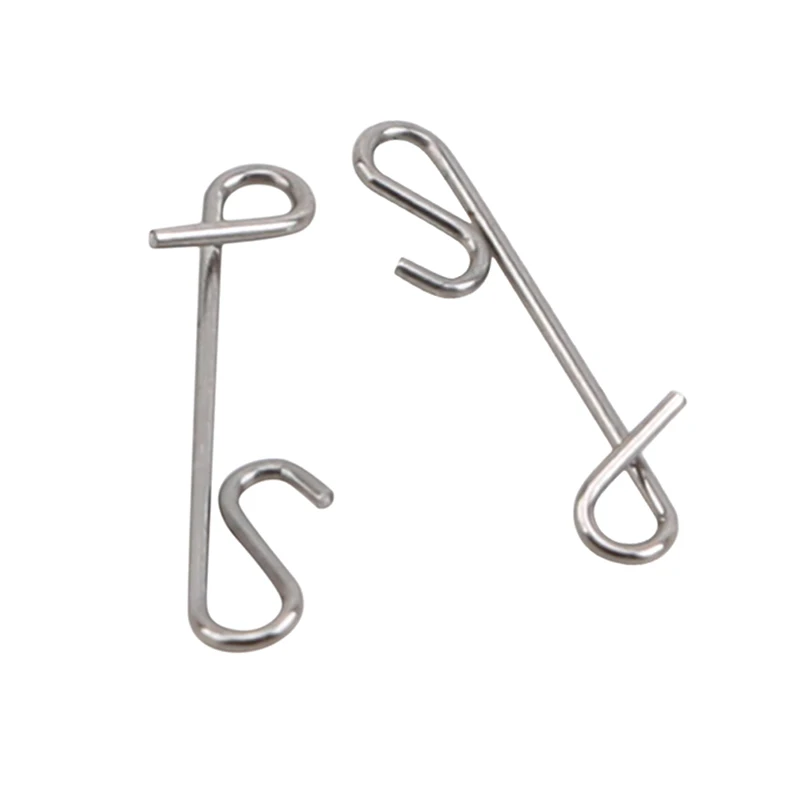 50pcs Fishing Line Wire Braid Knotless Connector Lure Hook Barrel Solid Ring Swivel Fly Carp Fish Tackle Accessory | Спорт и