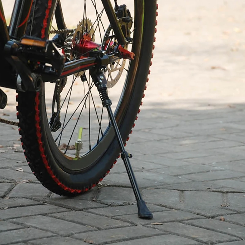

Mountain Bike Road Bike Retractable Adjustment Aluminum Alloy Support Frame Side Support Bracket Black Alloy Small Foot Frames