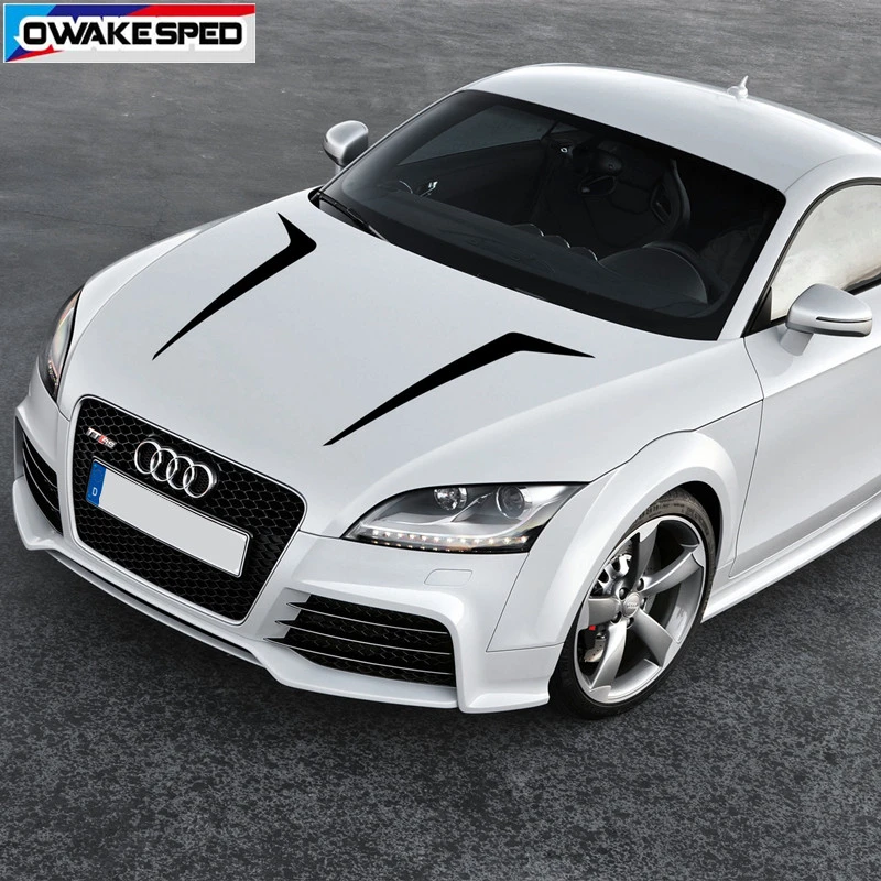 

2pcs Auto Bonnet Sport Stripes Car Hood Cover Vinyl Decals Film DIY Racing Styling Stickers Car Tuning Accessories