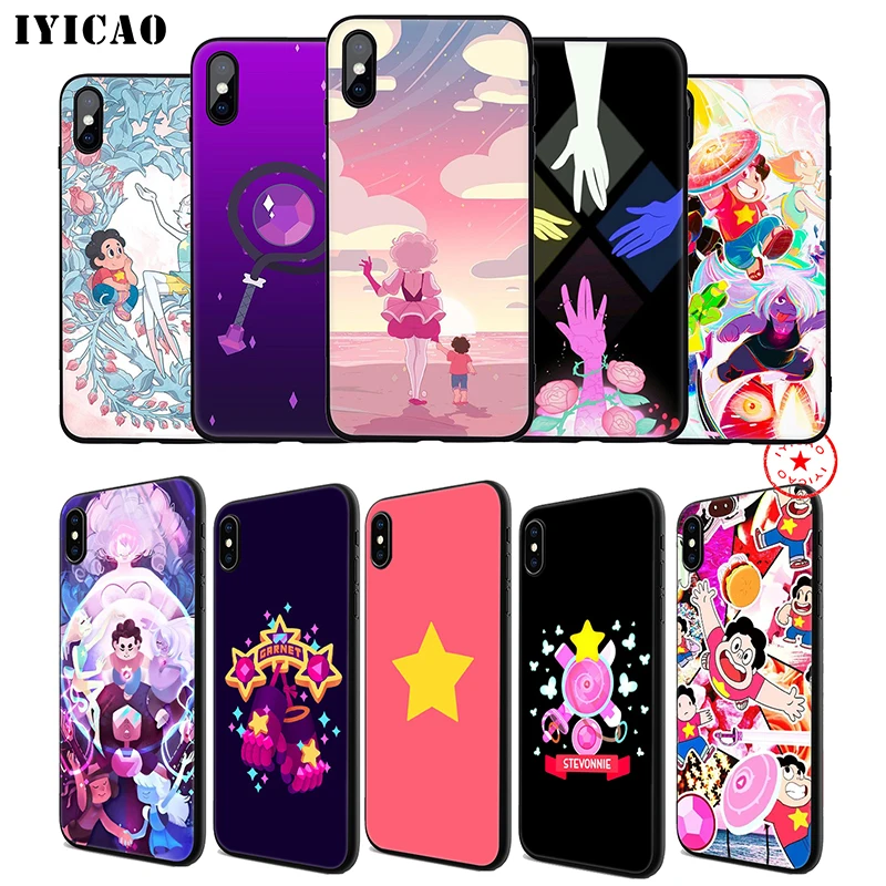 Мягкий чехол для телефона IYICAO Steven Universe с мультипликационным рисунком iPhone 11 Pro XR X XS