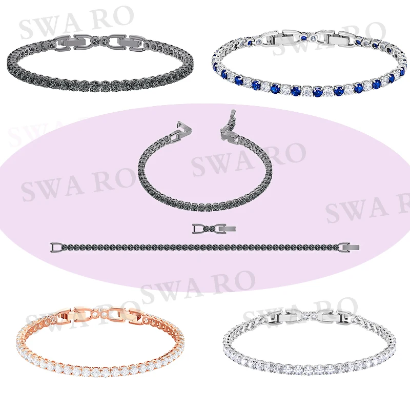 Модный роскошный Теннисный браслет, цветной элегантный и универсальный и гибкий Кристальный женский Романтический ювелирный браслет