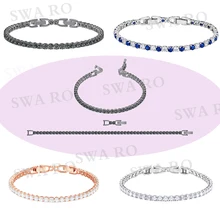 Модный роскошный Теннисный браслет, цветной элегантный и универсальный и гибкий Кристальный женский Романтический ювелирный браслет