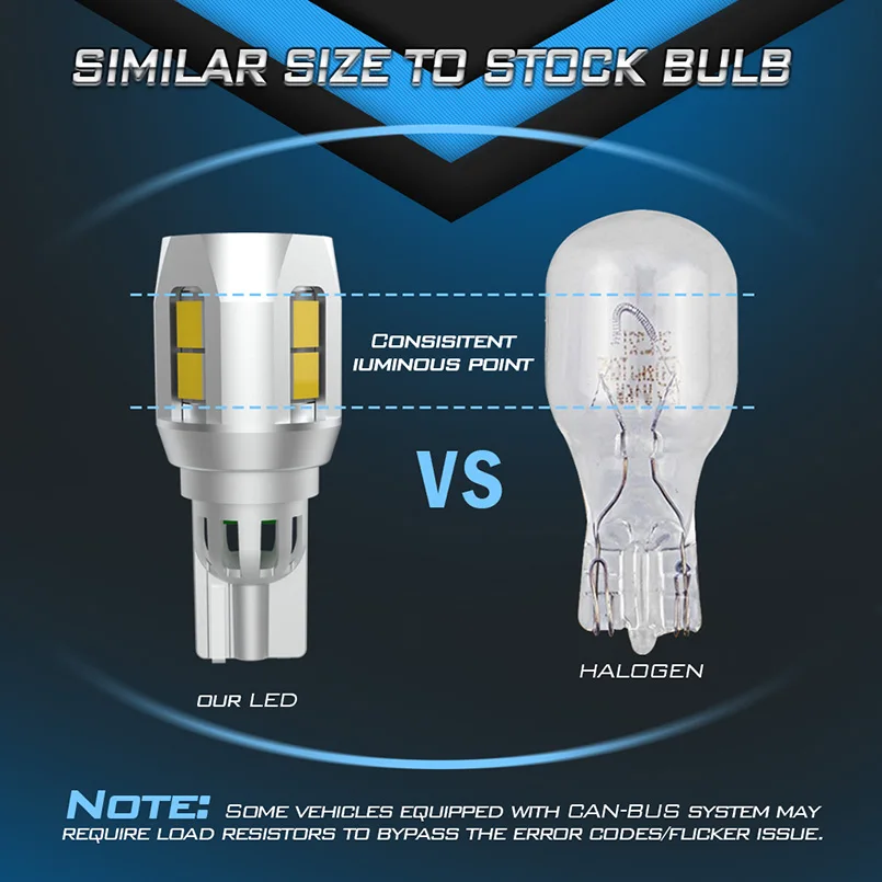W16W T15 LED  Canbus     921 912 LED  ڵ  극ũ     ȭƮ DC12V, 2 