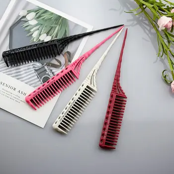 

3-row Teeth Teasing Abody Hairbrush Comb Detangling Brush Rat Tail Comb for Hair NEW