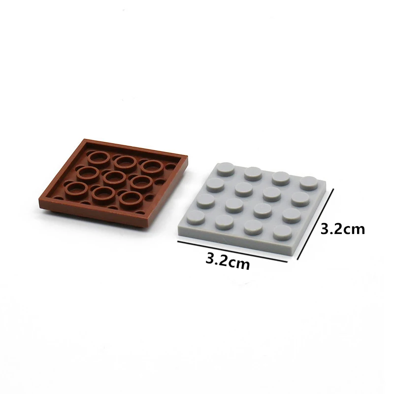 150pcs DIY 빌딩 블록 얇은 피규어 벽돌 4x4 도트 12 색 교육 크리 에이 티브 크기 어린이를위한 3031 장난감과 호환 가능
