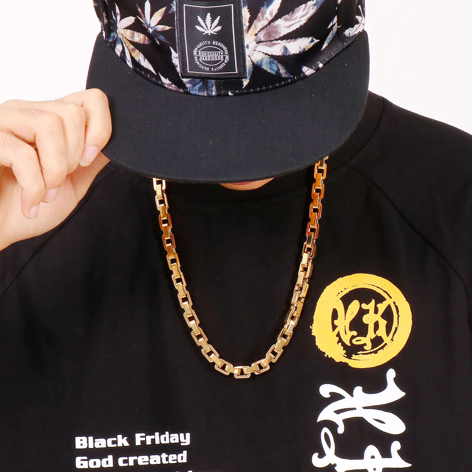 8mm Wide Stainless Steel Necklace For Men Basic Cubic Square Byzantine Chain Solid Metal Punk Collar Jewelry Free Shipping