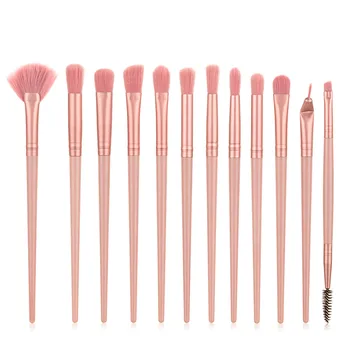 

8/12Pcs New Fan-shaped Makeup Brushes Tool Set Blending Eye Shadow Blush Lip Pink Eyebrow Brush Beauty Make Up Brush Maquiagem