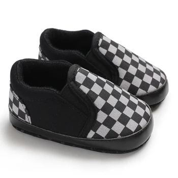 

Spring Autumn Toddler Shoes Newborn First Walkers Lattice Printing Casual Shoes Baby Loafers Set of Feet SHL076