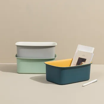 

Autonomous Design Desktop Teapoy Table Storage Basket Storage Box Dormitory Sundry Basket Stationery Book Organizing Storage Bas