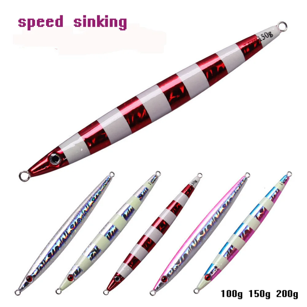 

1Pcs Fish Speed Sink Iron Plate Cone Fishing Lure Bait luminous Offshore Angling Spanish Mackerel Hairtail Deep Sea Ship Fishing
