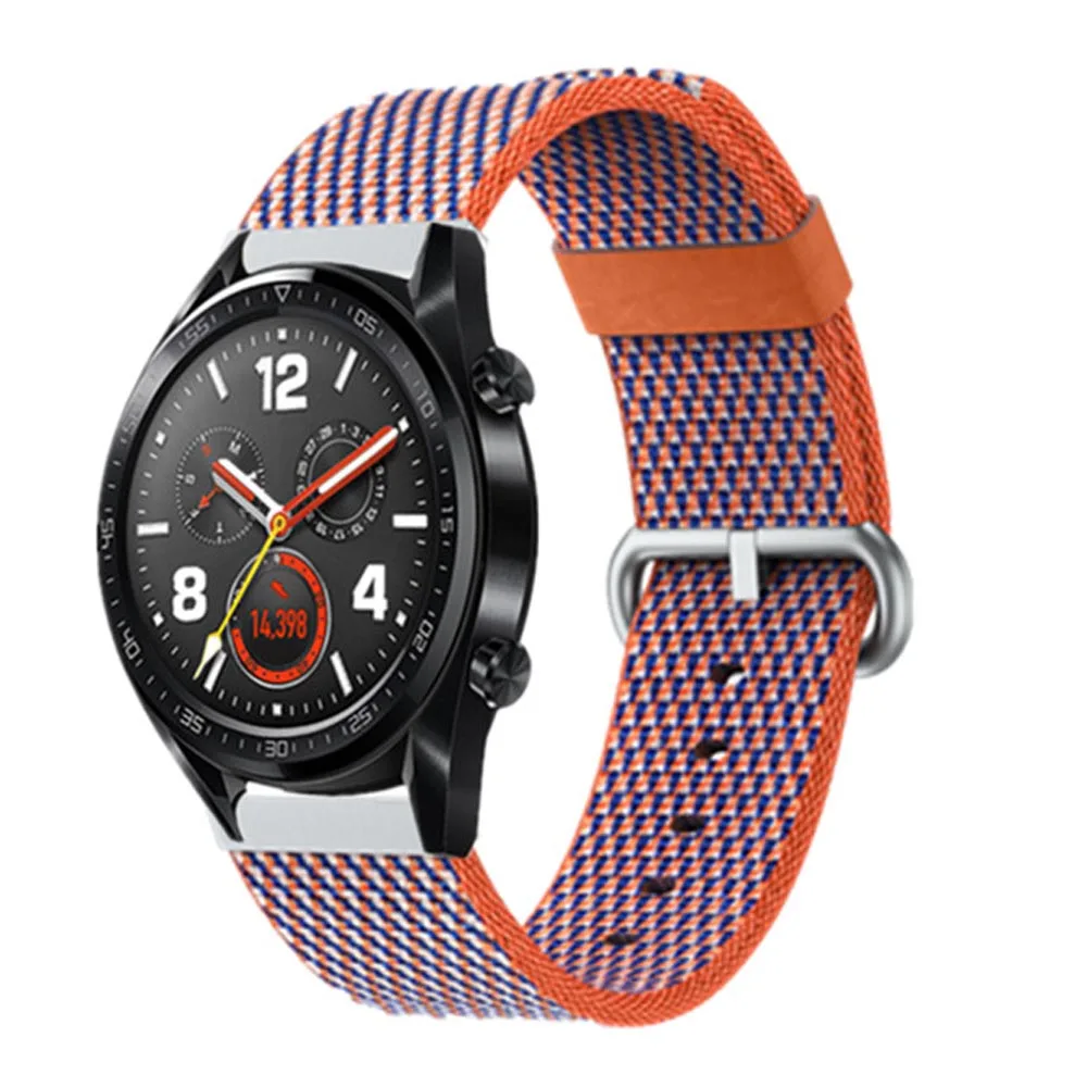 YHNUJM нейлоновый ремешок для HUAWEI Watch GT/Xiaomi Huami Amazfit 2/1 браслет 22 мм спортивные Смарт часы