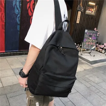 

Backpack canvas student backpack large capacity Korean student bag leisure backpack