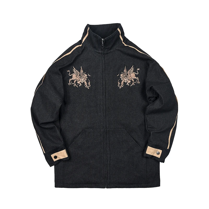 

2019 New Fashion Street Mens Denim Jackets With Multi Zippers Streetwear Distressed Motorcycle Biker Jeans Jacket