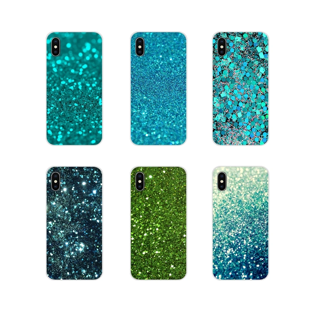 Aqua Silver Green Glitter Accessories Phone Shell Covers For Xiaomi Redmi Note 3 4 5 6 7 8 Pro Mi Max Mix 2 2S Pocophone F1 | Мобильные