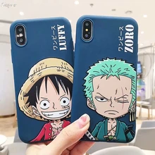 Una pieza LUFFY ZORO 3D alivio caramelo cubierta del tpu para Apple iPhone 11 Pro X XS X Max Xr 7 8 funda para teléfono 6 6s Plus sombrero de paja piratas